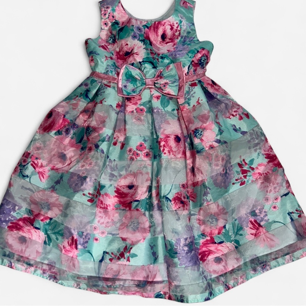 Jona Michelle Floral Dress in Pink and Purple